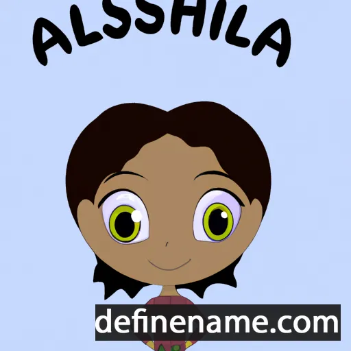 cartoon of the name Alishia