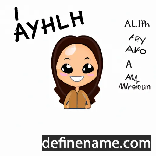 cartoon of the name Aliyah