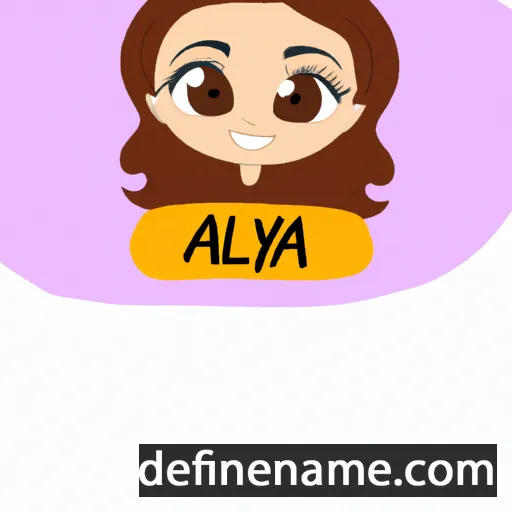 cartoon of the name Aliyya