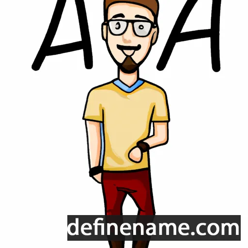 cartoon of the name Aljaž