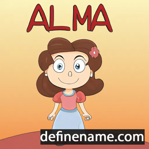 cartoon of the name Alma