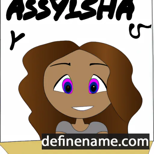 cartoon of the name Alysha