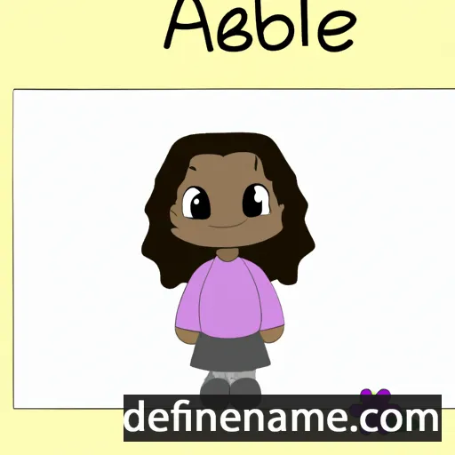 cartoon of the name Amabel