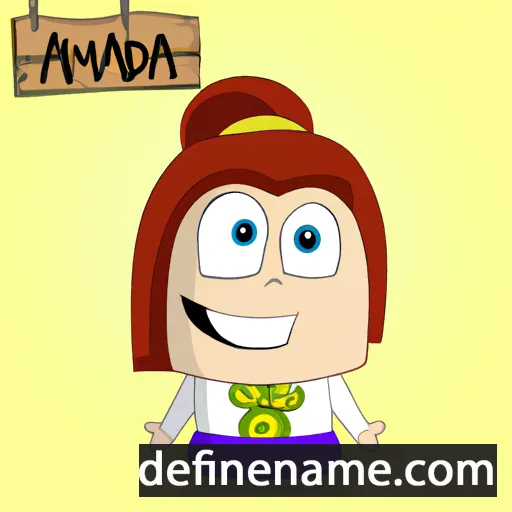 cartoon of the name Amada