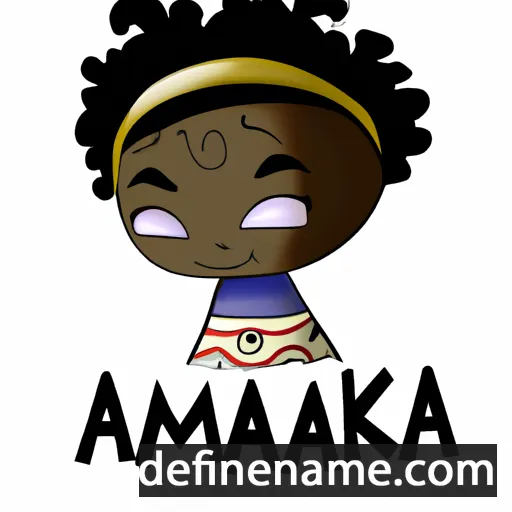 cartoon of the name Amaka