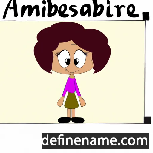 cartoon of the name Ambrosine