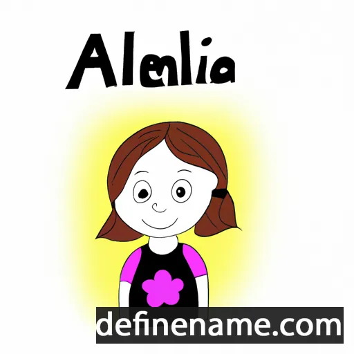 cartoon of the name Amelija