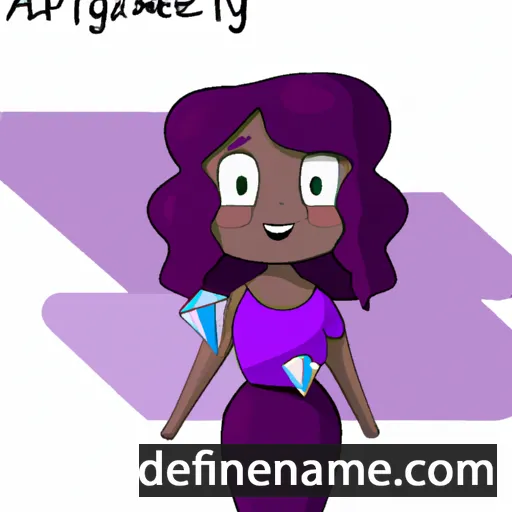 cartoon of the name Amethyst