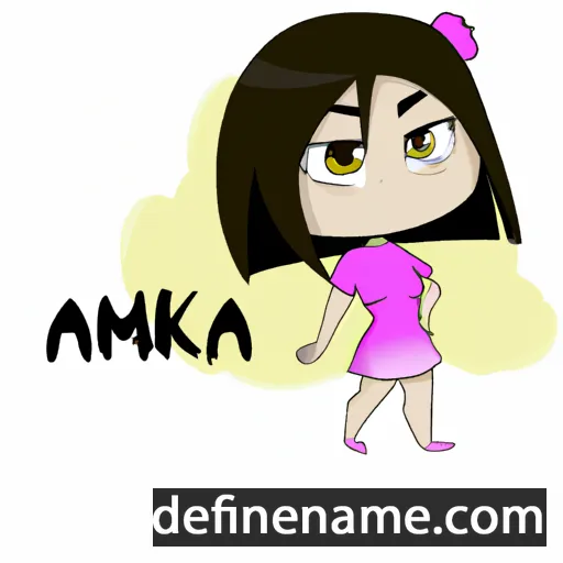 cartoon of the name Amika