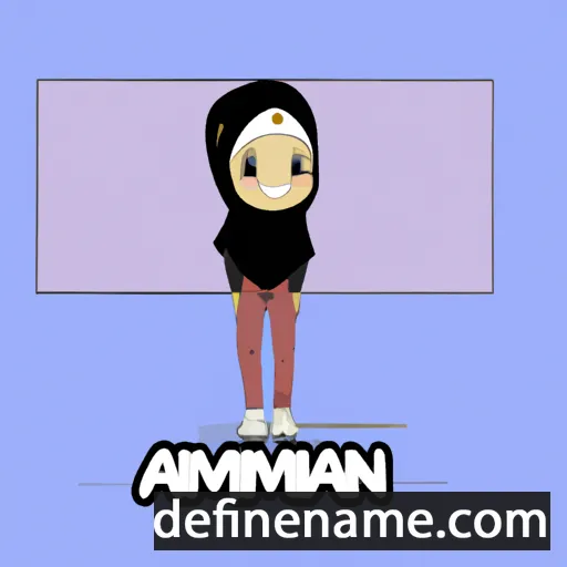 cartoon of the name Aminah