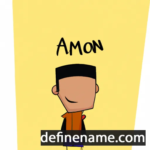 cartoon of the name Amon