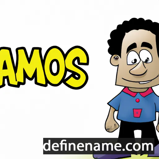 cartoon of the name Amos