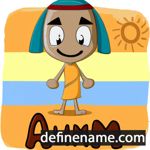 cartoon of the name Amun