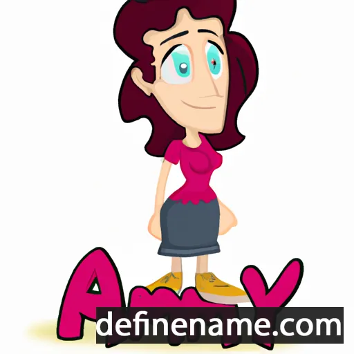 cartoon of the name Amy