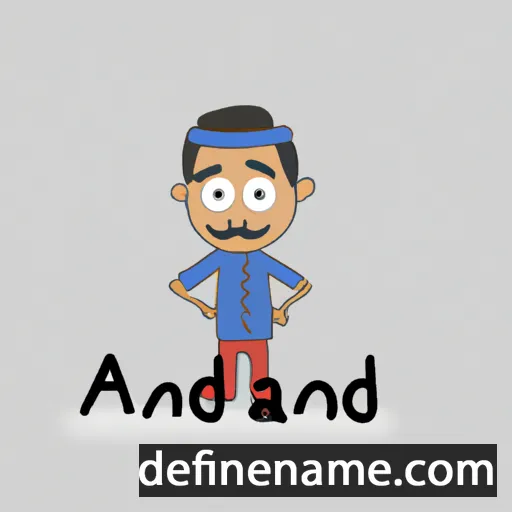 cartoon of the name Anand