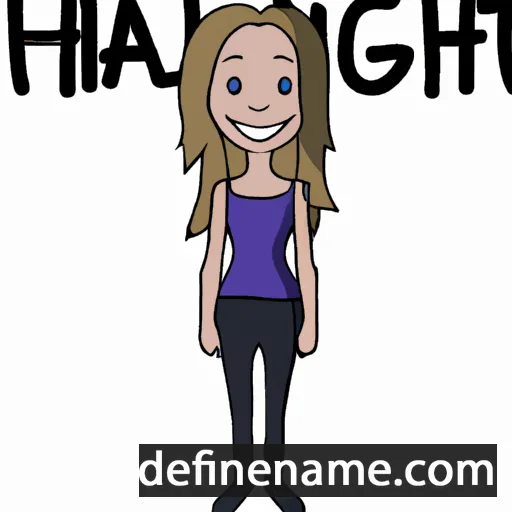 cartoon of the name Haleigh