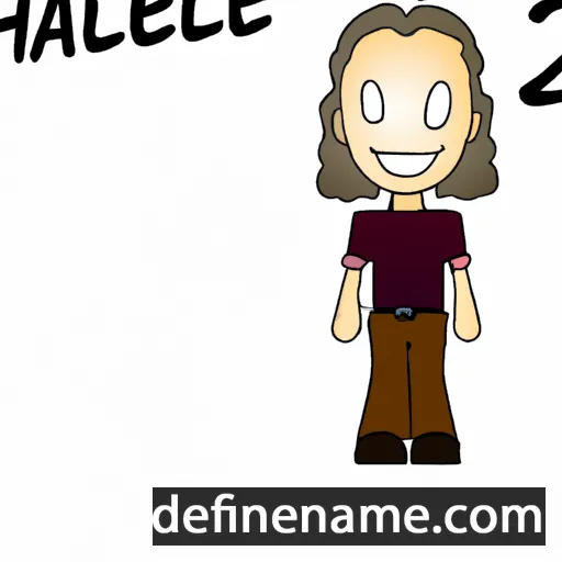 cartoon of the name Halle