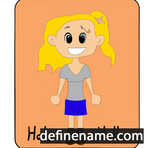 cartoon of the name Hallie