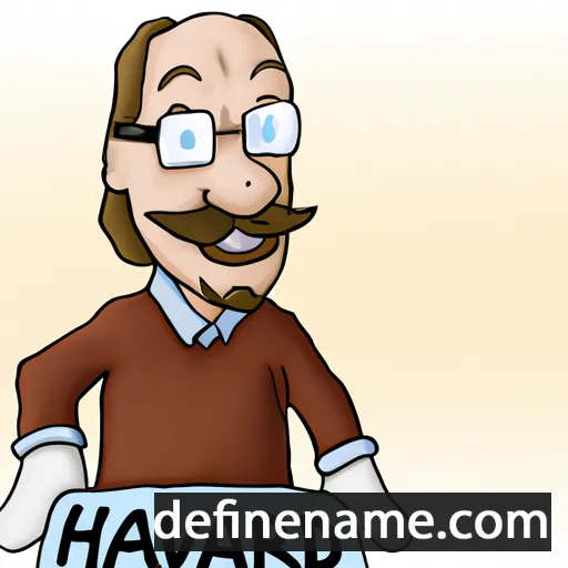 cartoon of the name Hallvard