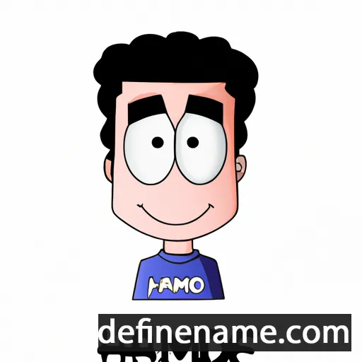 cartoon of the name Hamed