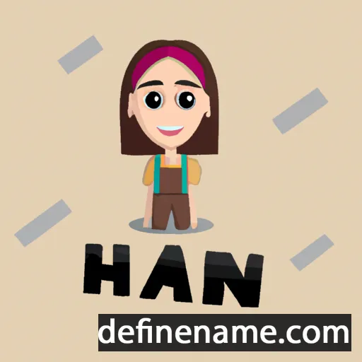 cartoon of the name Hani