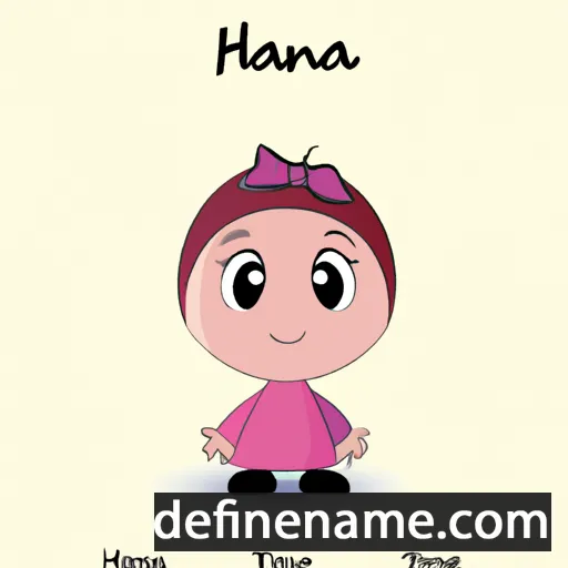 cartoon of the name Hania