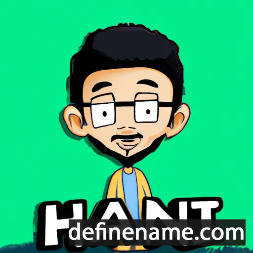 cartoon of the name Hanif