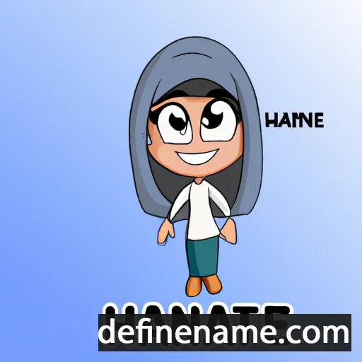 cartoon of the name Hanife