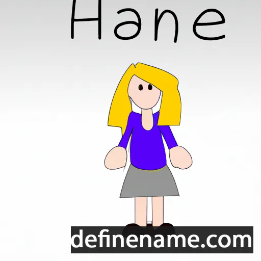 cartoon of the name Hanne