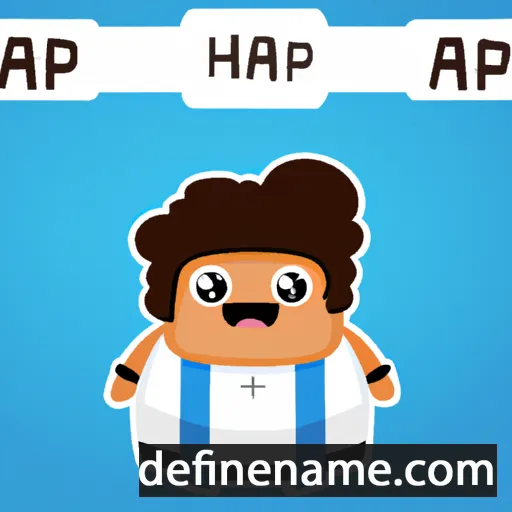 cartoon of the name Hapi