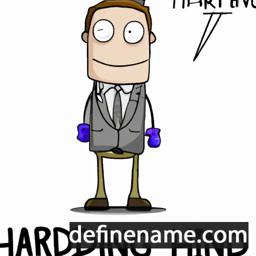 cartoon of the name Harding