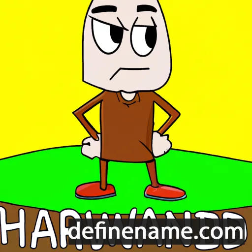 cartoon of the name Hardwin