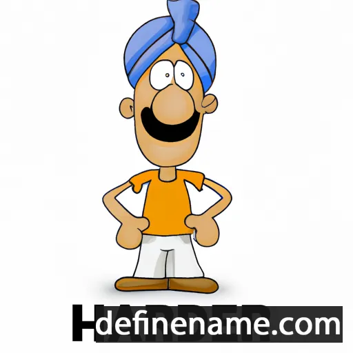 cartoon of the name Harinder