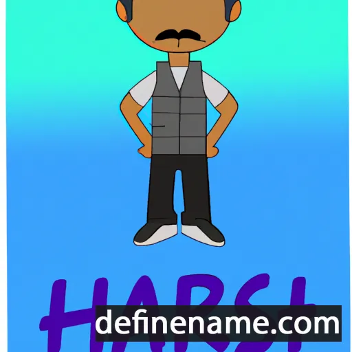 cartoon of the name Harish