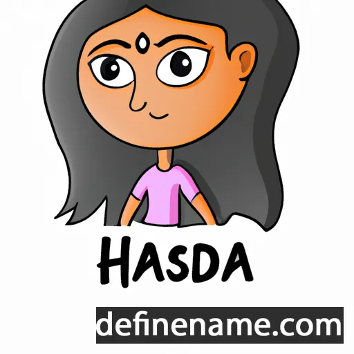 cartoon of the name Harshada