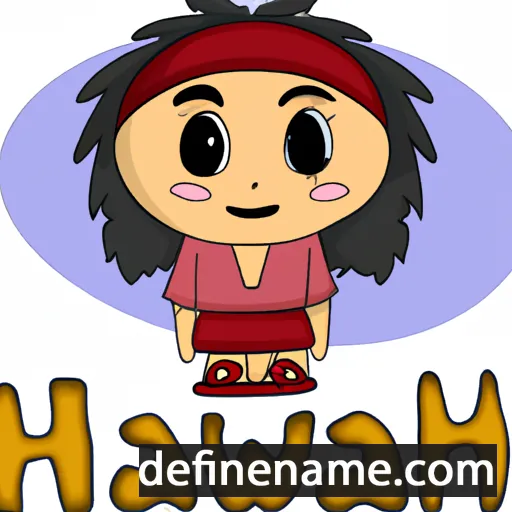 cartoon of the name Hauwa'u