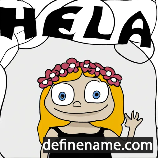 cartoon of the name Hella