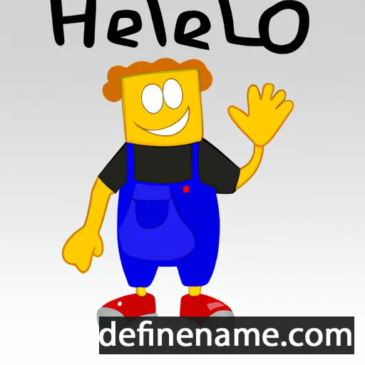 cartoon of the name Helmo