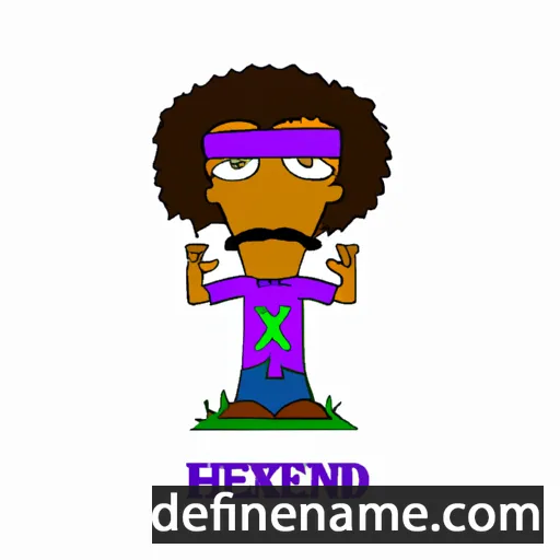 cartoon of the name Hendrix