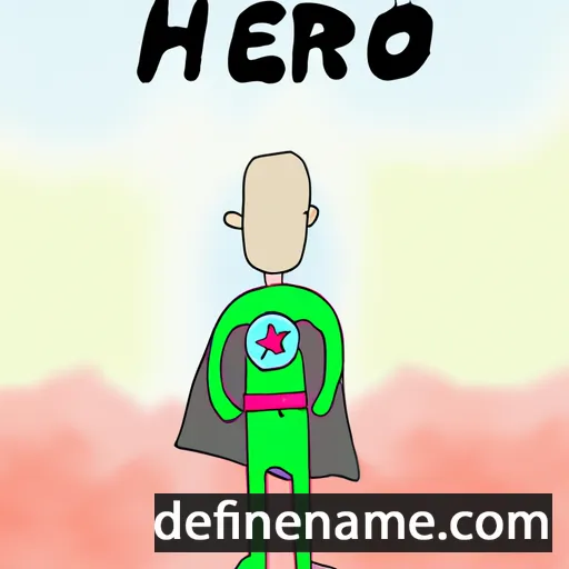 cartoon of the name Hero