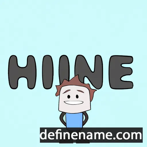 cartoon of the name Hine