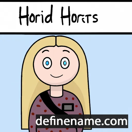 cartoon of the name Hjørdis