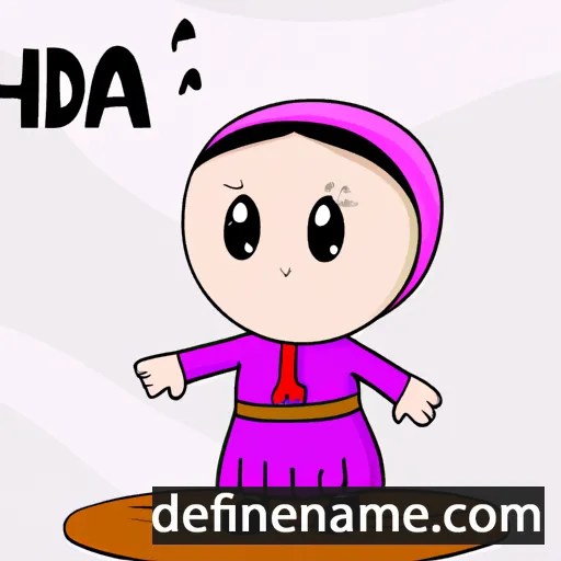 cartoon of the name Huda