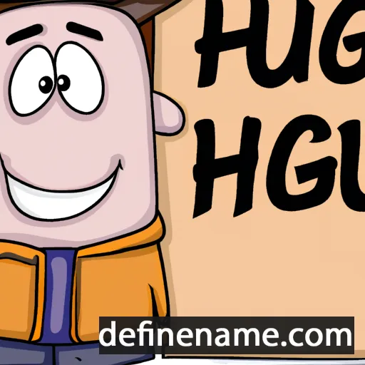 cartoon of the name Hugh