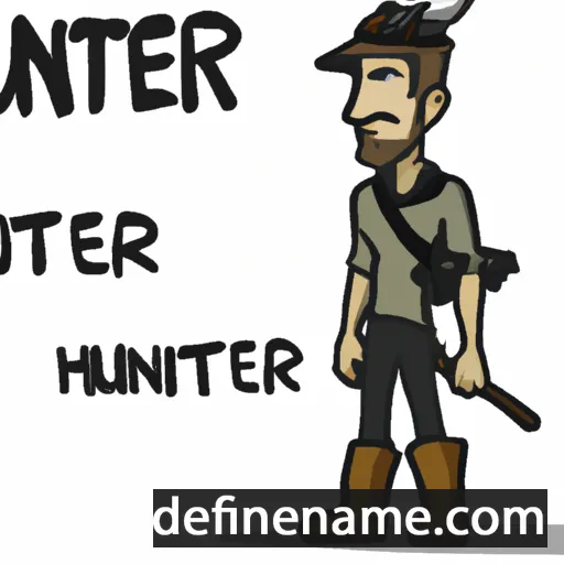 cartoon of the name Hunter