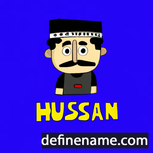 cartoon of the name Husain