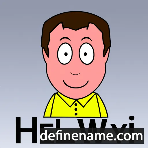 cartoon of the name Hywel