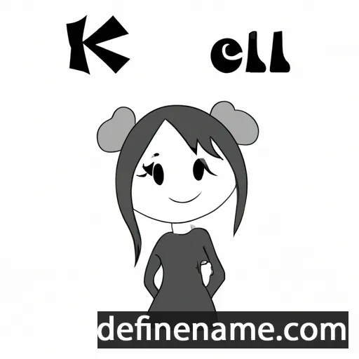 cartoon of the name Keili