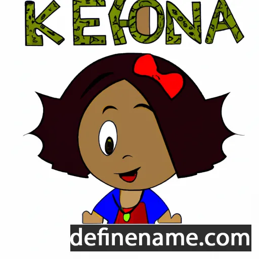 cartoon of the name Keiona