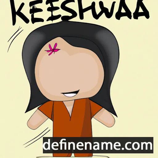 cartoon of the name Keishawati